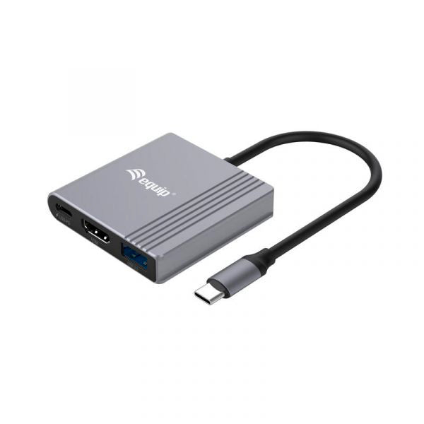 ESTAÇÃO DE ANCORAGEM EQUIP USB-S 3 IN 1 HDMI/UASB-A + USB-C (DP )4K/60HZ-100W USB PD