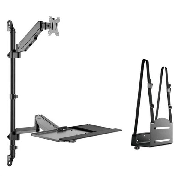 Estação de trabalho de parede com monitor único de 17" a 32" 650170