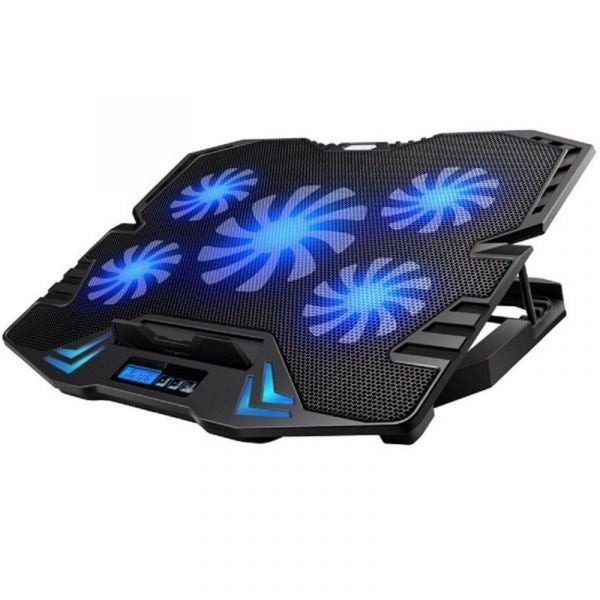 EWENT NOTEBOOK COOLING 17"MULTI-ANGLE STAND 5 LED FANS 2 USB