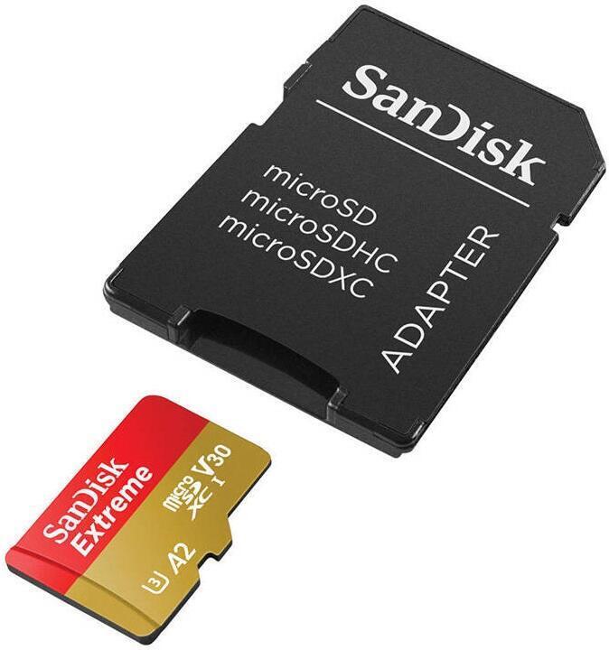 Extreme microSDXC 512GB + SD Adapter + 1 year RescuePRO Deluxe up to 190MB/s & 130MB/s Read/Write speeds A2 C10 V30 UHS-I U3