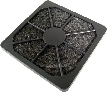 Filtro Antipolvere in Plastica 120mm - Nero