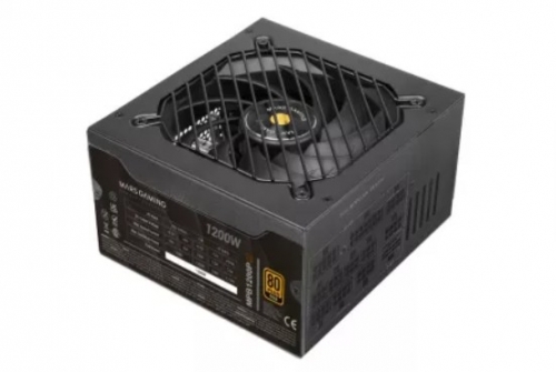 FONTE ALIMENTAÇÃO MARS GAMING MPB1200PSI 1200W FULL MODULAR ATX 3.1 PSU 80PLUS GOLD 10 YEARS BLACK MPB1200PSI