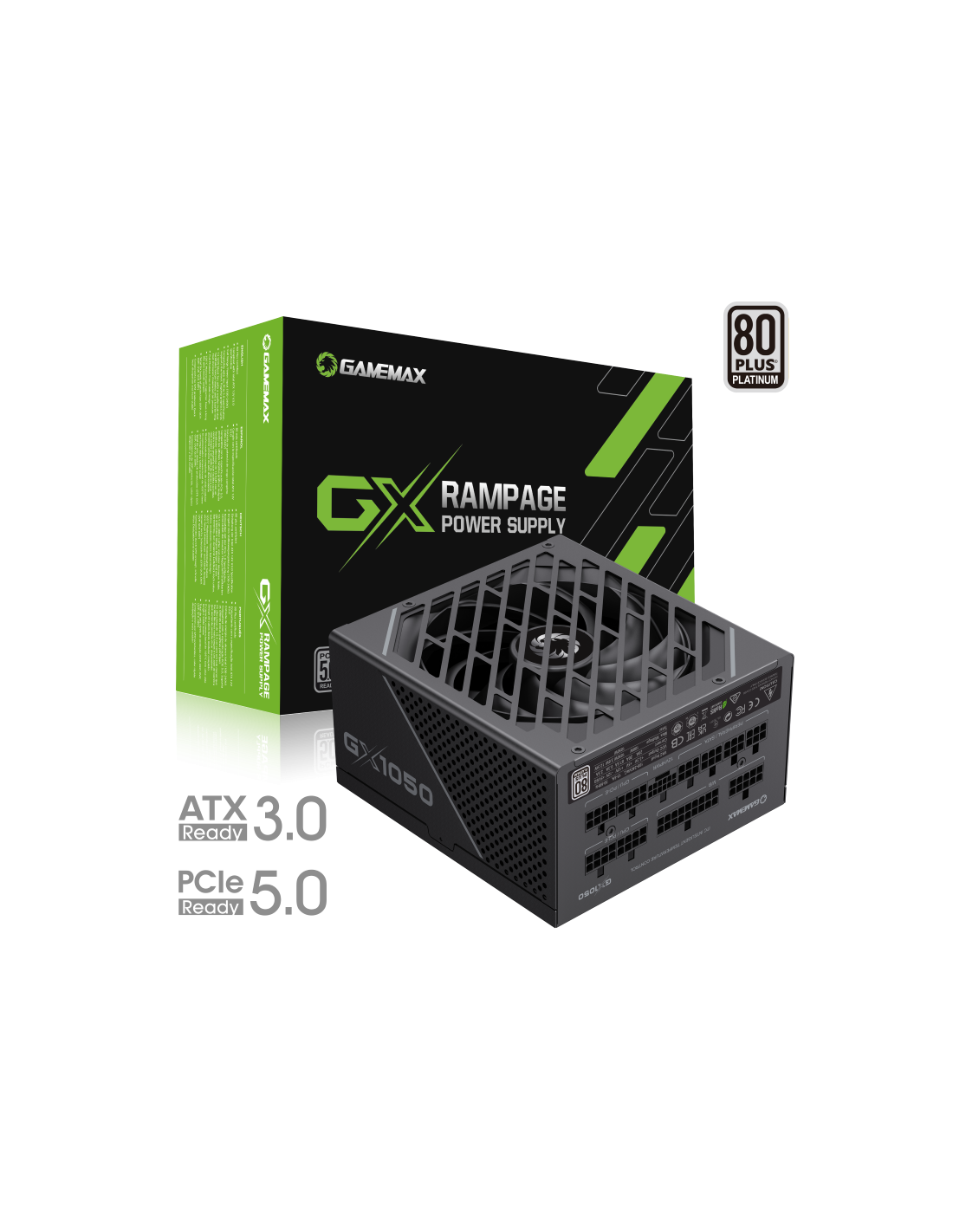 Fonte ATX Gamemax GX-1050 PRO 80+ Platinum, 1050W, PCIe 5.0