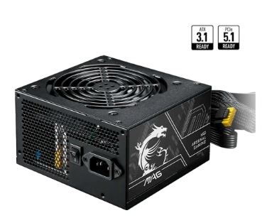 Fonte de Alimentação ATX MSI MAG A650BN PCIE5 II 650W ATX 3.1/PCIe 5.1 80 Plus Bronze | 4711377364287