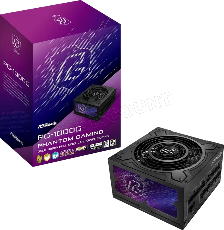 Fonte de Alimentação ASRock PG-1000G 1000W 80 PLUS Gold Modular