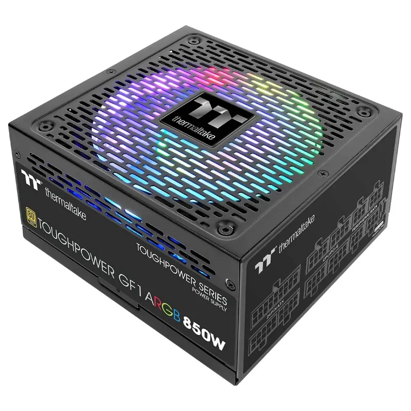 Fonte de Alimentação Toughpower GF1 ARGB 850W Gold (Preto) - THERMALTAKE