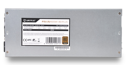 Fonte de AlimentaçãoFLEX 2U 600W 80+BRONCE, para caixa RACK 19" de 1U.