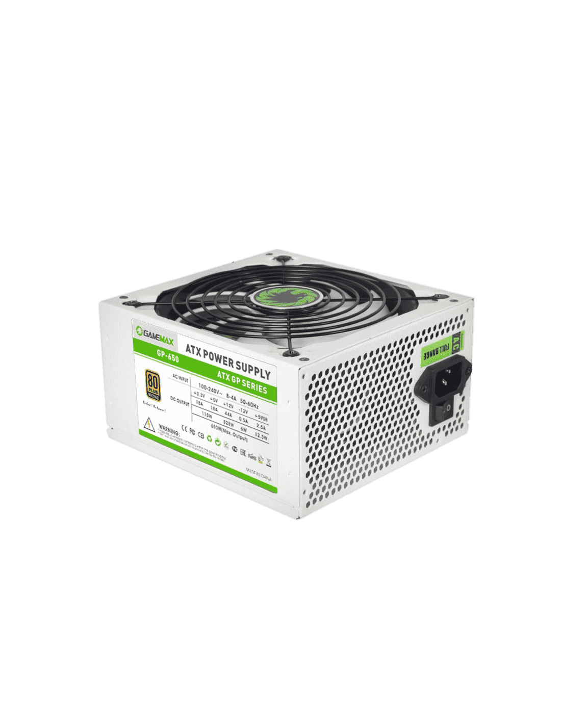 Fonte Gamemax GP-650WHITE 650W 80+ Bronze, Branca