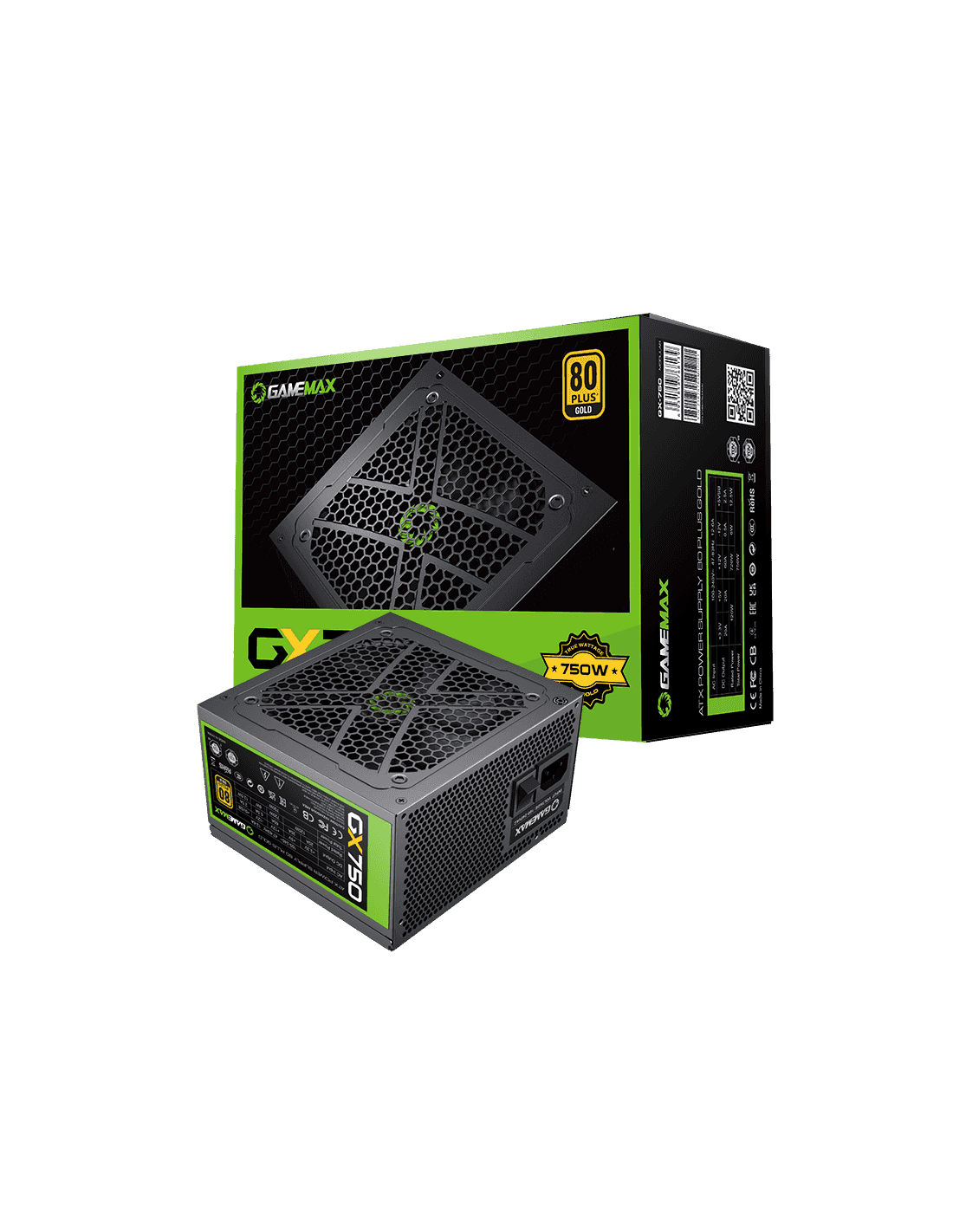 Fonte Gamemax GX-750 750W 80+ Gold Modular - Ventoinha 120mm