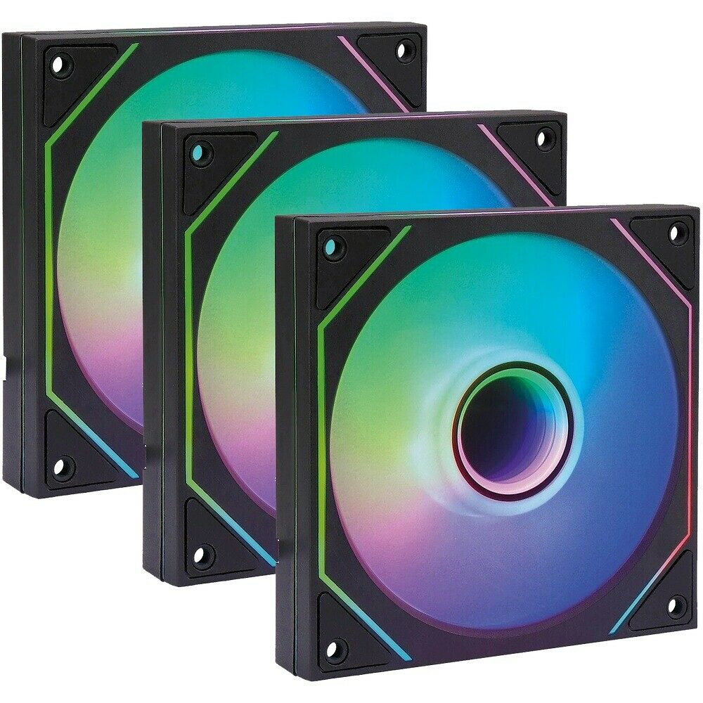 Fox Spirit Lightflow FA120 RGB - Noir (Pack de 3)