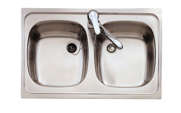 Lava Loiça Duplo de Encastre E/800.440 2C (Inox) - TEKA