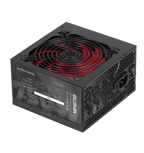 FUENTE DE ALIMENTACIÓN MARS GAMING MPIII750W 750W VENTILADOR 12CM