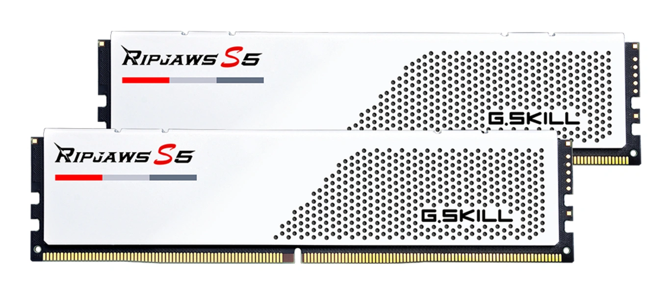 G.Skill RipJaws S5 Low Profile 48 Go (2 x 24 Go) DDR5 6000 MHz CL30 - Blanc