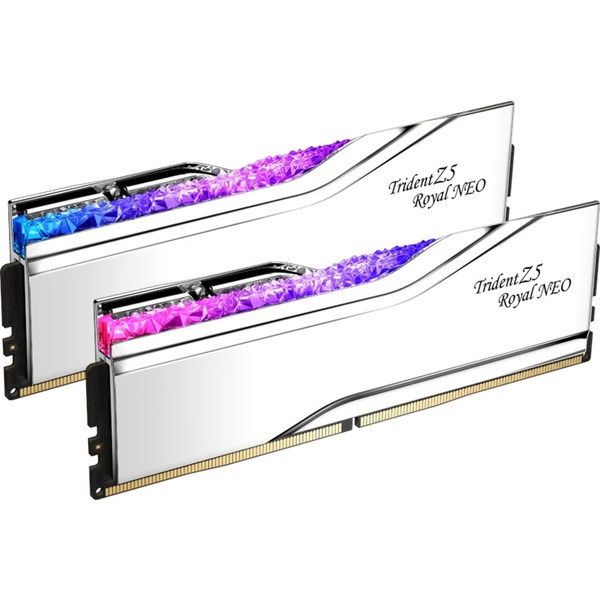 G.Skill Trident Z5 Royal Neo 32 Go (2 x 16 Go) DDR5 6000 MHz CL28 - Argent