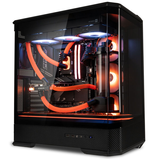 Gaming-PC Konfigurator Chainsaw, AMD Ryzen 9 9800X3D, NVIDIA GeForce RTX 5070Ti - Custom Wasserkühlung