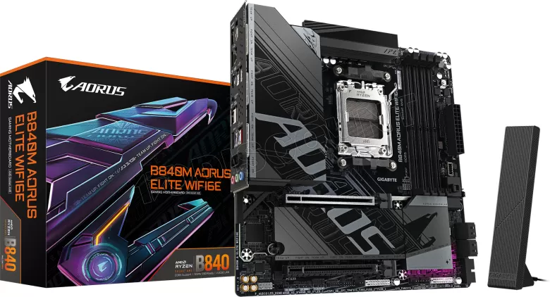 Gigabyte Aorus Elite B840M WiFi 6E AM5 mATX -emolevy