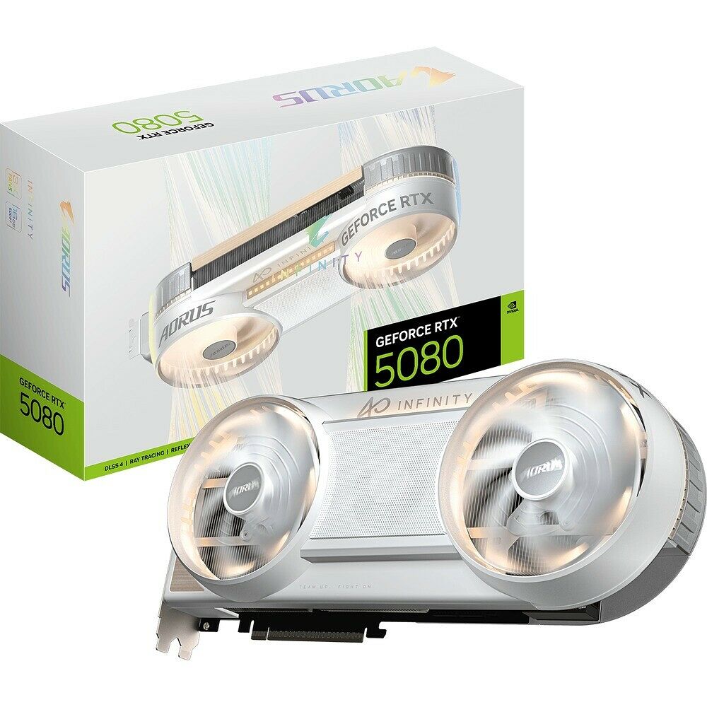 Gigabyte AORUS GeForce RTX 5080 INFINITY WOOD 16G - Blanc
