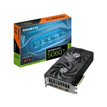 GigaByte GeForce RTX 5060 Ti EAGLE OC 16G Scheda Grafica – 16 GB GDDR7, 128 bit, PCI-E 5.0, 2617 MHz Frequenza del core, 3 x DisplayPort, 1 x HDMI, GV-N506TEAGLE OC-16GD