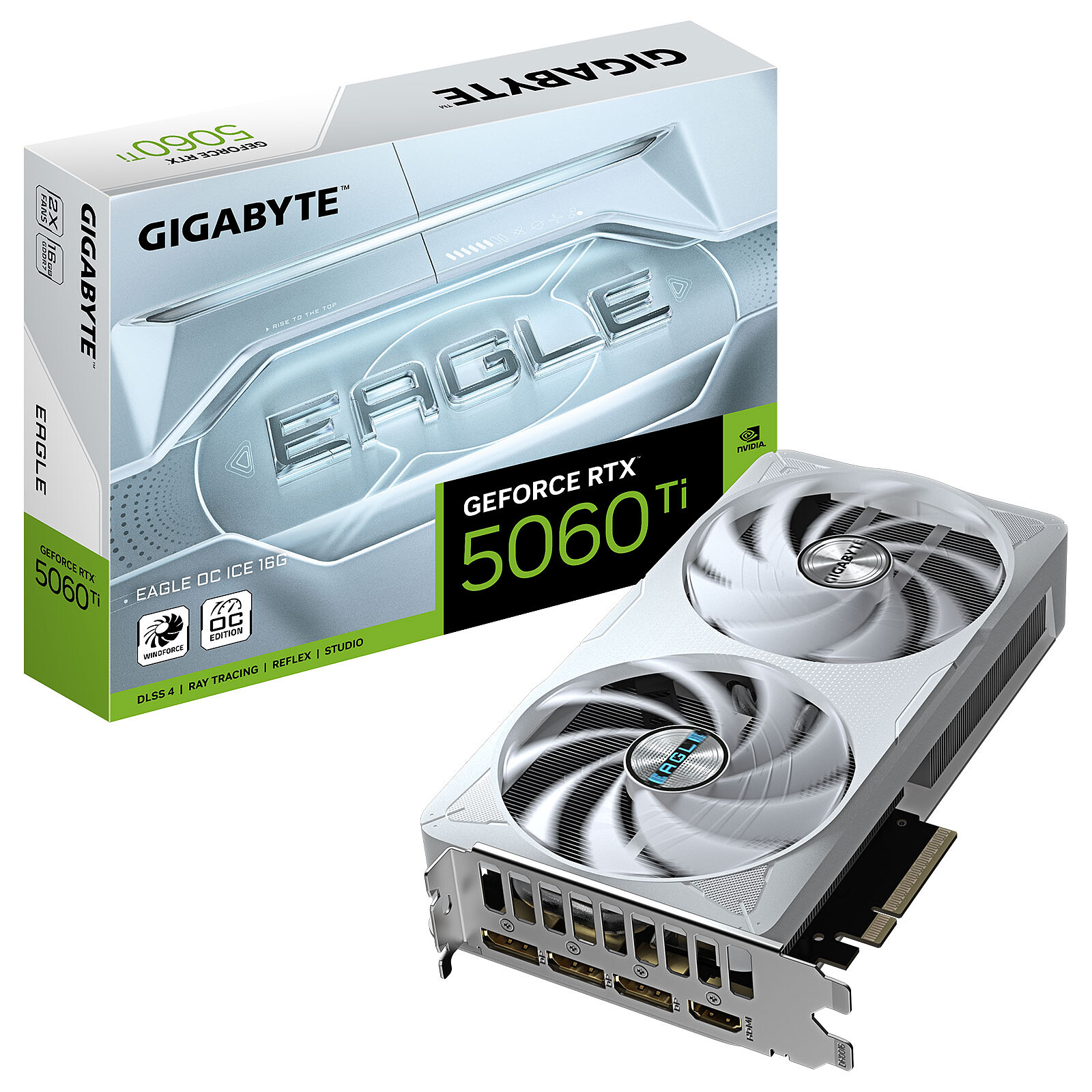 GIGABYTE GeForce RTX 5060 Ti EAGLE OC ICE - 16GB GDDR7 RAM - Grafikkarte
