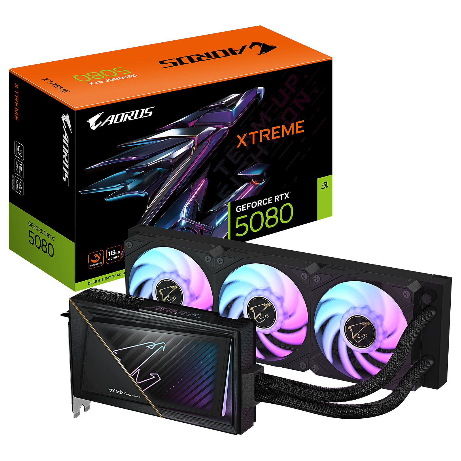 GIGABYTE GeForce RTX 5080 AORUS Xtreme WaterForce - 16GB GDDR7 RAM - Grafikkarte