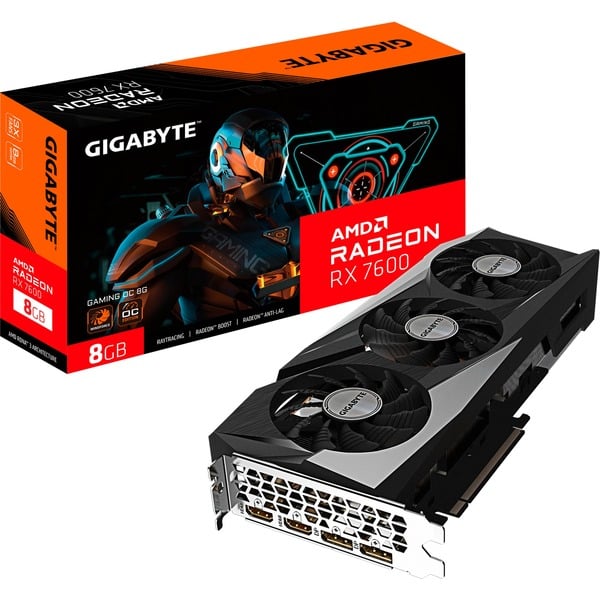 PLACA GRAFICA GIGABYTE RADEON RX 7600 GAMING OC 8GB DDR6