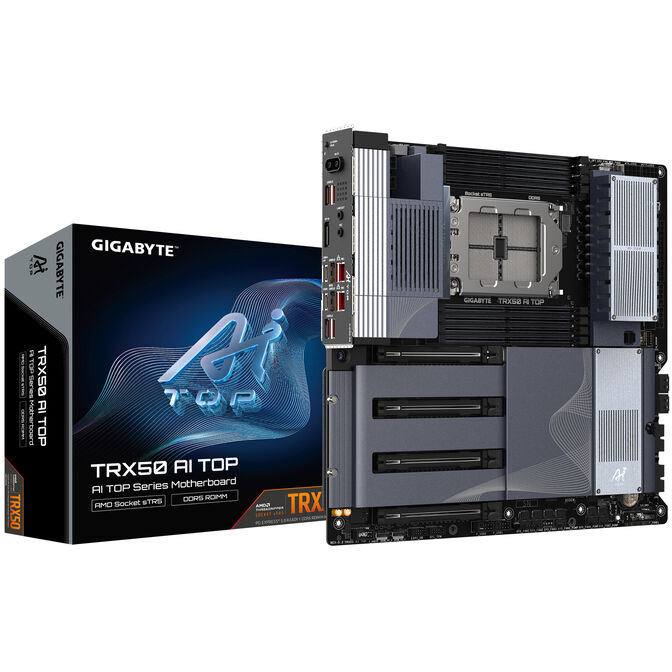 GIGABYTE TRX50 AI Top Mainboard, Sockel sTR5, AMD TRX50, E-ATX - DDR5