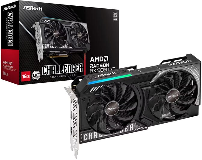 Gráfica ASRock Radeon RX 9060 XT Challenger OC 16GB GDDR6