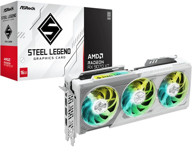 Gráfica ASRock Radeon RX 9070 XT Steel Legend 16GB GDDR6