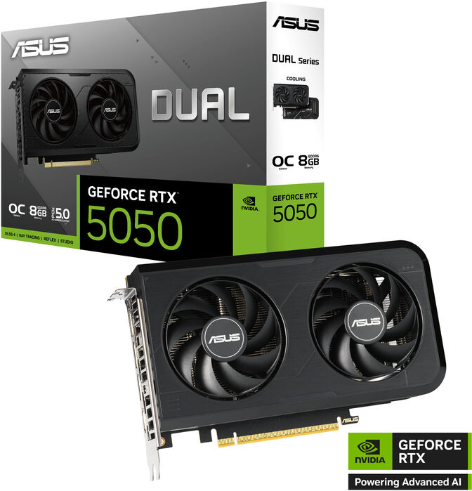 Gráfica Asus GeForce® RTX 5050 Dual OC 8GB GDDR6 DLSS4