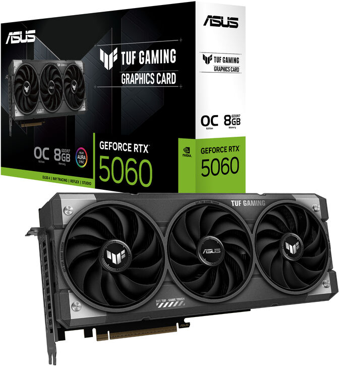 Gráfica Asus GeForce® RTX 5060 TUF Gaming OC 8GB GDDR7 DLSS4