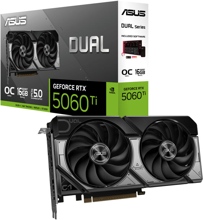 Gráfica Asus GeForce® RTX 5060 Ti Dual OC 16GB GDDR7 DLSS4