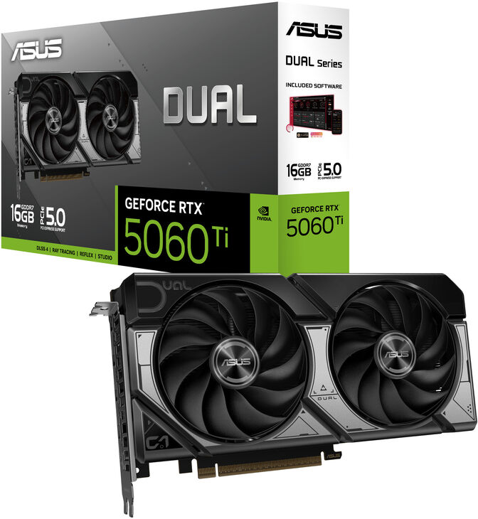 Gráfica Asus GeForce® RTX 5060 Ti Dual 16GB GDDR7 DLSS4