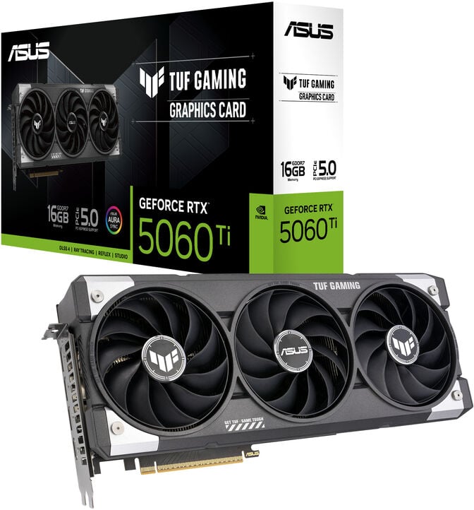 Gráfica Asus GeForce® RTX 5060 Ti TUF Gaming OC 16GB GDDR7 DLSS4