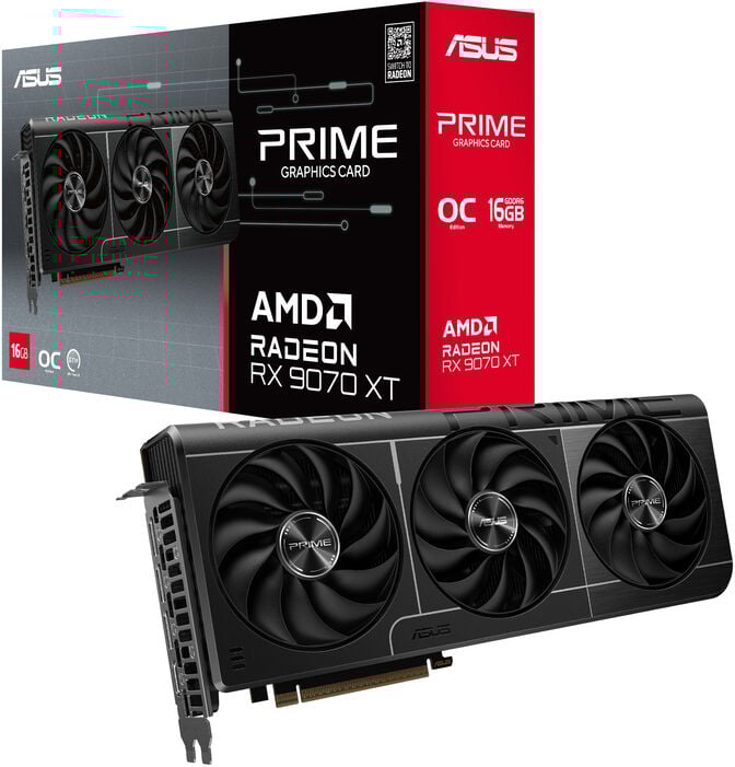 Gráfica Asus Radeon RX 9070 XT Prime OC 16GB GDDR6