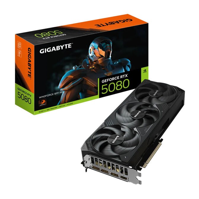 Gráfica Gigabyte GeForce® RTX 5080 Windforce OC SFF 16GB GDDR7 DLSS4