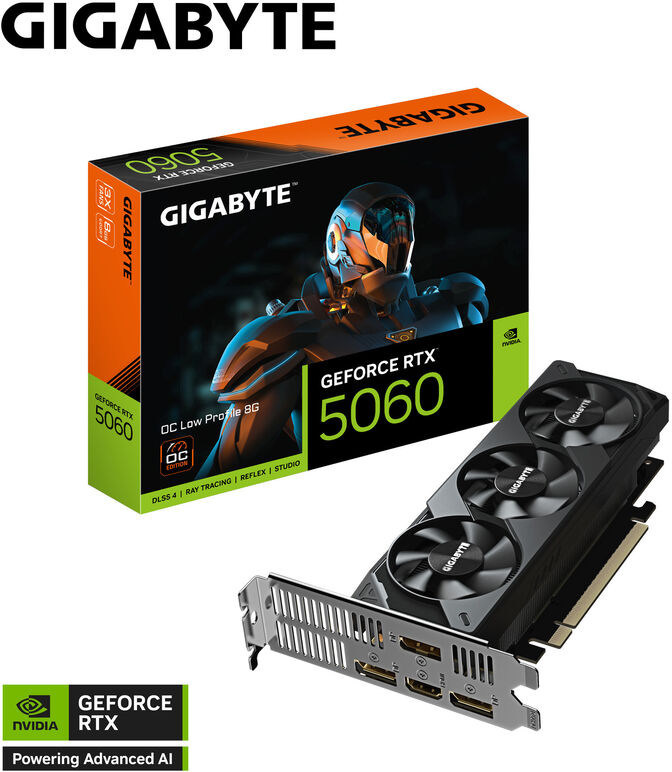 Gráfica Gigabyte GeForce® RTX 5060 WindForce Max OC 8GB GDDR7 DLSS4