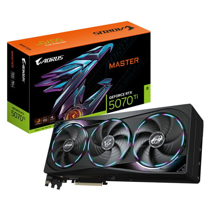 Gráfica Gigabyte GeForce® RTX 5070 Ti Aorus Master 16GB GDDR7 DLSS4