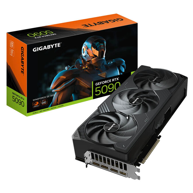 Gráfica Gigabyte GeForce® RTX 5090 Windforce OC 32GB GDDR7 DLSS4