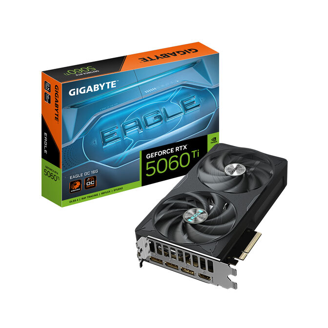 Gráfica Gigabyte GeForce® RTX 5060 Ti WindForce 2 OC 16GB GDDR7 DLSS4