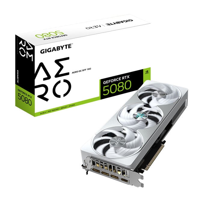 Gráfica Gigabyte GeForce® RTX 5080 Aero OC 16GB GDDR7 DLSS4