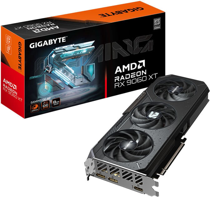 Gráfica Gigabyte Radeon RX 9060 XT Gaming OC 8GB GDDR6
