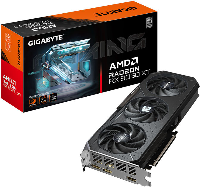 Gráfica Gigabyte Radeon RX 9060 XT Gaming OC 16GB GDDR6