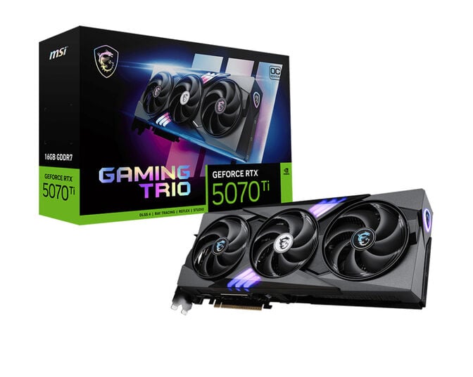 Gráfica MSI GeForce® RTX 5070 Ti GAMING TRIO OC PLUS 16GB GDDR7 DLSS4