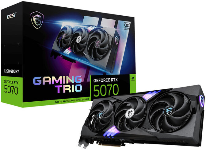 Gráfica MSI GeForce® RTX 5070 GAMING TRIO OC 12GB GDDR7 DLSS4