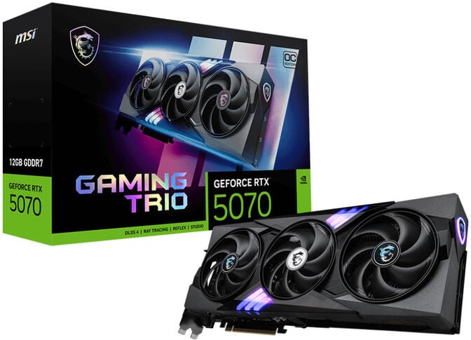Gráfica MSI GeForce® RTX 5070 GAMING TRIO OC WHITE 12GB GDDR7 DLSS4