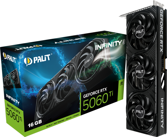 Gráfica Palit GeForce® RTX 5060 Ti Infinity 3 16GB GDDR7 DLSS4