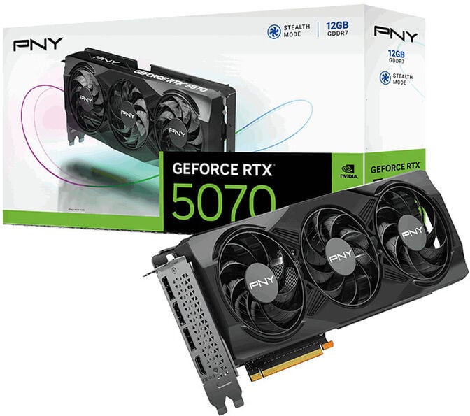 Gráfica PNY GeForce® RTX 5070 Gaming Triple Fan OC 12GB GDDR7 DLSS4