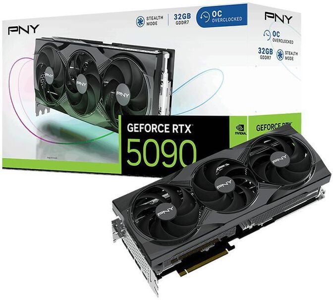 Gráfica PNY GeForce® RTX 5090 Gaming Triple Fan OC 32GB GDDR7 DLSS4