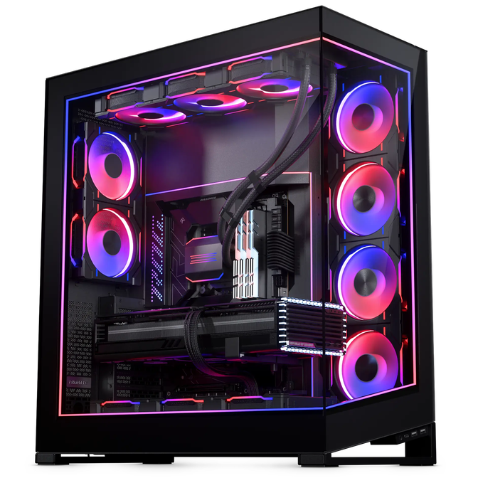 High-End Gaming-PC-Konfigurator, Phanteks NV7, AMD AM5, Ryzen Prozessor, RTX 5080 / 5090 GPU, AiO Wasserkühlung – ATX, schwarz