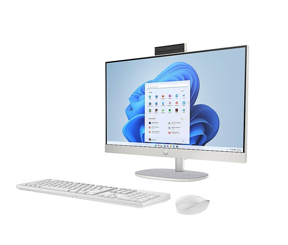 HP All-in-One 24-cr0037ny | 23,8″ Full HD IPS | AMD Ryzen 5 7520U | 8GB LPDDR5 | 512GB SSD | Windows 11 Professional | Inclusief Toetsenbord en Muis